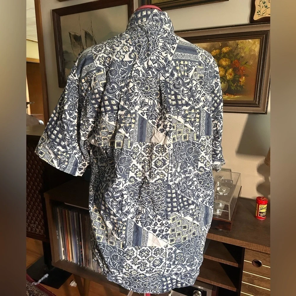 Vintage Gant Abstract Design Button Down Shirt Large - Picture 2 of 5